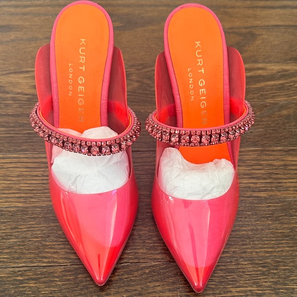 Kurt Geiger Pink Embellished Heels - Picture 5 of 7
